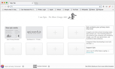Скриншот приложения Epic Privacy Browser - №1