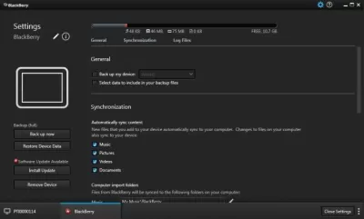 Скриншот приложения BlackBerry Link - №5