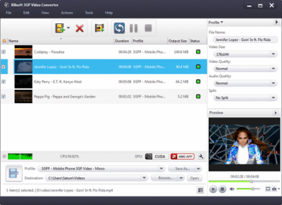 Скриншот приложения Xilisoft 3GP Video Converter - №2