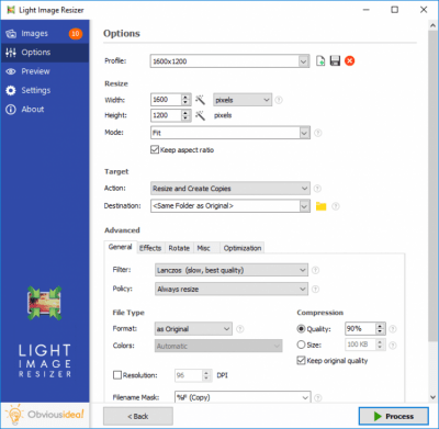 Скриншот приложения Light Image Resizer - №2