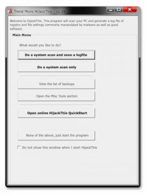 Скриншот приложения Trend Micro HijackThis - №1