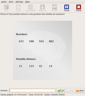 Скриншот приложения GBrainy - №4