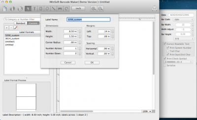 Скриншот приложения iWinSoft Barcode Maker for Mac - №1