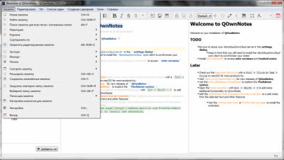 Скриншот приложения QOwnNotes для Windows - №2