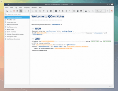 Скриншот приложения QOwnNotes для Linux - №5
