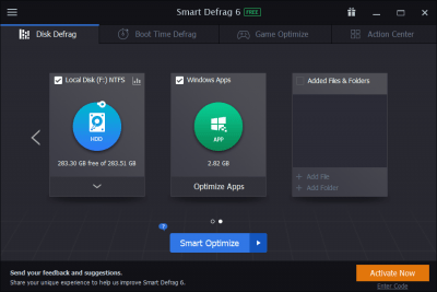 Скриншот приложения IObit Smart Defrag - №2