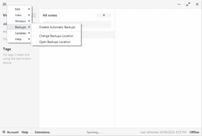 Скриншот приложения Standard Notes для Windows - №3