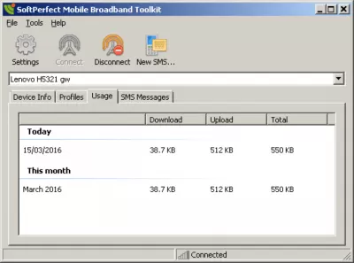 Скриншот приложения SoftPerfect Mobile Broadband Toolkit - №2