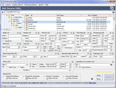 Скриншот приложения Bulk Rename Utility - №1