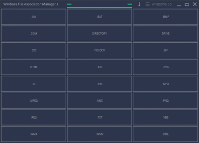 Скриншот приложения Windows File Association Manager - №1