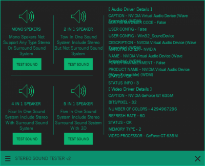 Скриншот приложения Stereo Sound Tester - №1