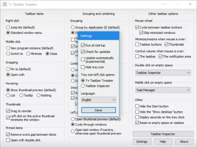 Скриншот приложения 7+ Taskbar Tweaker - №4