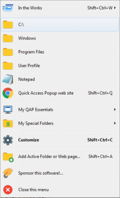 Скриншот приложения Quick Access Popup - №2