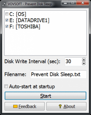 Скриншот приложения Prevent Disk Sleep - №1