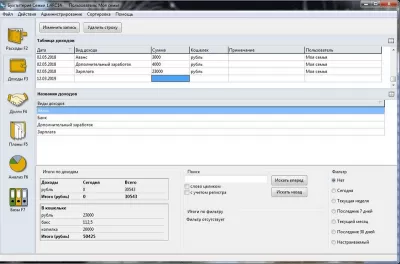 Скриншот приложения Бухгалтерия Семьи - №5