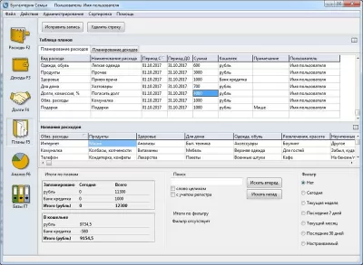 Скриншот приложения Бухгалтерия Семьи - №7