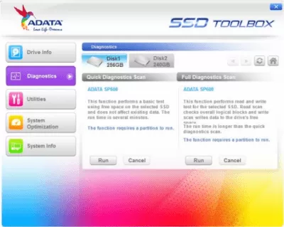 Скриншот приложения ADATA SSD ToolBox - №2