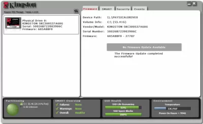 Скриншот приложения Kingston SSD Manager - №2