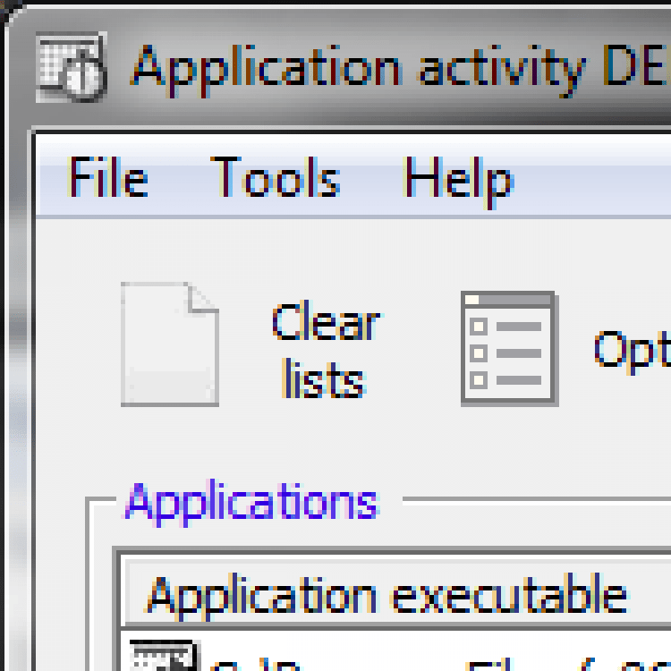 Application activity