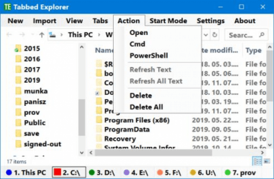 Скриншот приложения Tabbed Explorer - №5