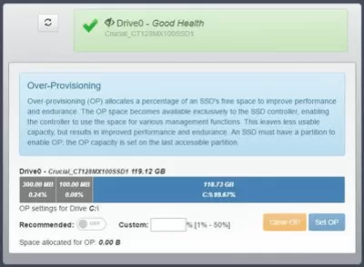 Скриншот приложения Crucial Storage Executive - №3