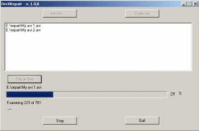 Скриншот приложения DivXRepair - №1