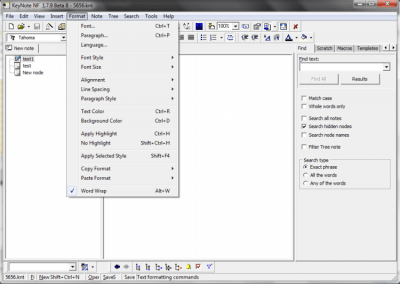 Скриншот приложения KeyNote NF - №3