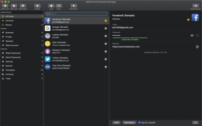 Скриншот приложения SafeInCloud - Password Manager - №6