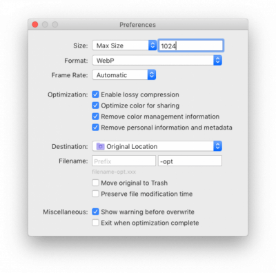 Скриншот приложения Optimage - №5