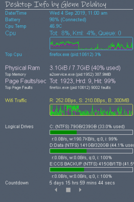 Скриншот приложения Desktop Info - №1