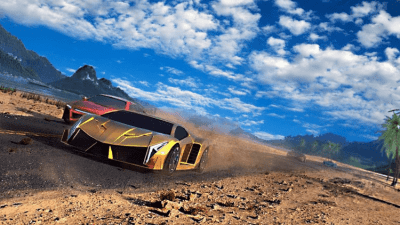 Скриншот приложения Legends Airborne Furious Car Racing Free Games - №1