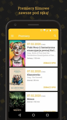 Скриншот приложения Repertuar kin 2020 - filmy, zwiastuny, ranking - №4