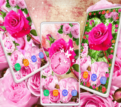 Скриншот приложения Pink Rose Live Wallpaper 3D Roses 4K Wallpapers - №4