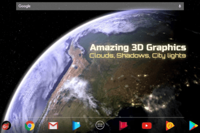 Скриншот приложения Earth & Moon in HD Gyro 3D Parallax Live Wallpaper - №2