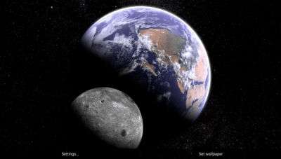 Скриншот приложения Earth & Moon in HD Gyro 3D Parallax Live Wallpaper - №4