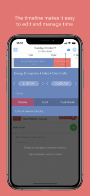 Скриншот приложения Hours - учет времени - №4