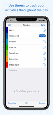 Скриншот приложения Timelines Time Tracking - №1