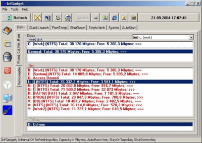 Скриншот приложения InfGadget v3.006a - №1