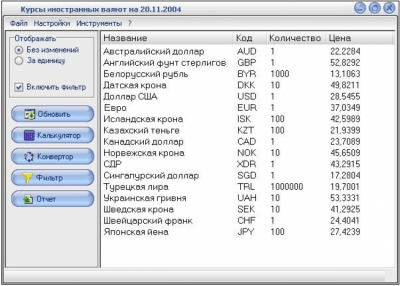 Скриншот приложения Valutes - №1