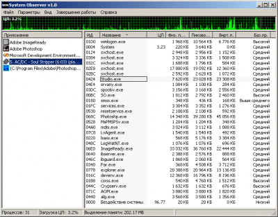 Скриншот приложения System Observer v1.0 - №1