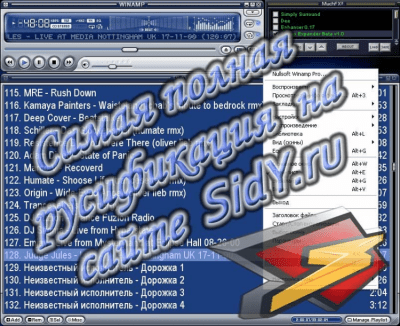 Скриншот приложения Winamp Total RU (Advanced или Standard) - №1