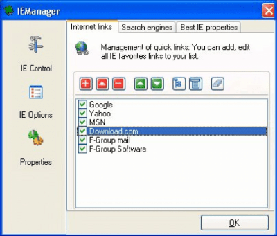 Скриншот приложения IEManager 4.3 - №1