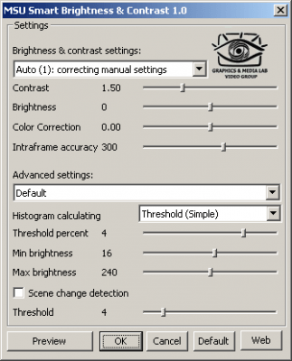 Скриншот приложения MSU Smart Brightness & Contrast - №1