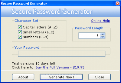 Скриншот приложения Secure Password Generator - №1