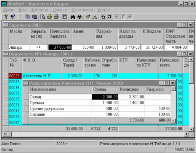 Скриншот приложения AlexSoft+ Зарплата и Кадры - №1