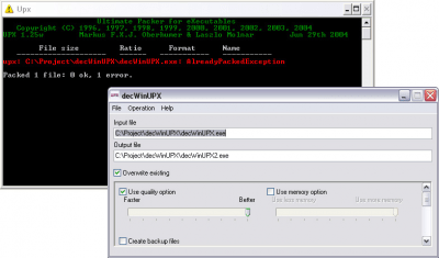 Скриншот приложения decWinUPX - №1