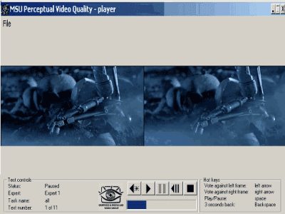 Скриншот приложения MSU Perceptual Video Quality Tool - №1