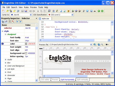 Скриншот приложения EngInSite CSS Editor - №1