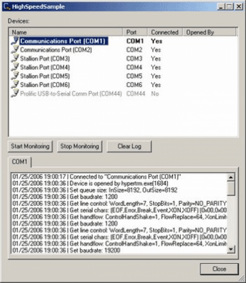 Скриншот приложения Serial Port Monitoring Control v1.02 - №1