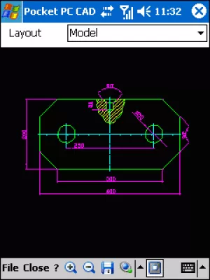 Скриншот приложения Pocket PC CAD (DWG/DXF/PLT) Viewer - №1